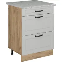 Vicco Keukenonderkast R-Line Wit Landhuis 60 cm met laden, AP marmer, Model 54096