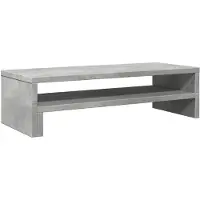 vidaXL Monitorstandaard 54x22x15 cm bewerkt hout betongrijs