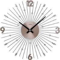 AMS W9654 wandklok met antracietkleurige metalen staven