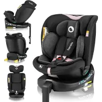 Lionelo Navy i-Size Autostoel 40-150 cm - 360° Draaibaar - ISOFIX - RWF & FWF - Achterwaarts tot 105 cm - Verstelbare Rugleuning - Dri-Seat Ventilatie - R129 Goedgekeurd