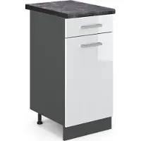 Vicco R-Line Keukenonderkast – 40 cm, WB Antraciet Wit Hoogglans