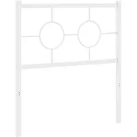 vidaXL Vervangend hoofdbord 75 cm metaal wit