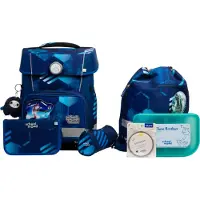 School-mood Champion Pro Schooltas set 7-delig blauw