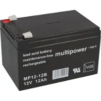 HKM Akkutechnik MP12-12B Loodaccu 12 V 12 Ah Loodvlies (AGM) (b x h x d) 98 x 98 x 151 mm Contactpolen Onderhoudsvrij, Geringe zelfontlading, VDS-certificering