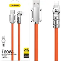 Dudao Haakse - USB-A - Lightning-kabel 30W 1m 180° rotatie - oranje