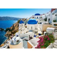 Castorland Summer in Santorini – Puzzel – 500 stukjes – Satijnen afwerking – Perfecte pasvorm – Europese kwaliteit