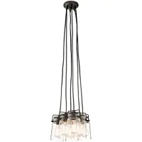 Kichler LED Hanglamp Brinley | 6X E27 Max 60W | Dimbaar | Olde Bronze