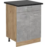 Vicco R-Line Keukenonderkast – 60 cm met lade, WB Antraciet Beton