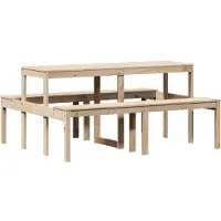 vidaXL Picknicktafel 160x134x75 cm massief grenenhout