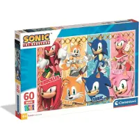 Clementoni - Puzzel - 60 Maxi Stukjes - Sonic - Kinderpuzzel - Vanaf 4 jaar