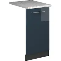 Vicco Vaatwasserfrontpaneel Fame-Line Donkerblauw hoogglans 45 cm , WB Marmer, Model 54592