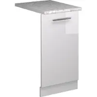 Vicco Fame-Line Vaatwasserfrontpaneel – 45 cm, WB Marmer Wit Hoogglans