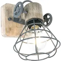 Steinhauer Wandlamp spot Geurnesey wood grijs