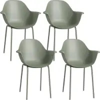 Outsunny tuinstoelen - staal - kunststof - 59L x 55B x 84H cm - groen