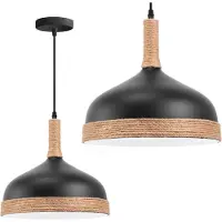 Toolight App1421-1Cp Hanglamp Zwart 30X32X30Cm