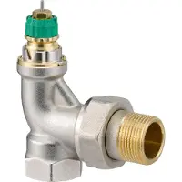 Danfoss Dynamic Valve thermostatische radiatorafsluiter haaks 3/4 instelbaar debiet van 25 135 l/h RA DV 013G7725