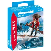 Playmobil Piraat met vlot en hamerhaai