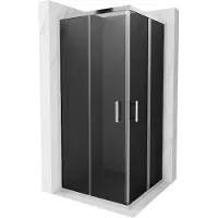 Mexen Rio vierkante douchecabine 90 x 90 , grafiet, chroom - 860-090-090-01-40