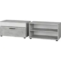 Vicco Berno Woonkamerkasten – 2 delen Beton/Wit