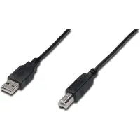 Digitus USB-kabel USB 2.0 USB-A stekker, USB-B stekker 50.00 cm Zwart