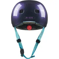 Micro -helm voor buitengebruik met magnetische sluiting en geïntegreerd LED-licht, maat S, Neochrome Blauw