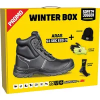 Safetyjogger Aras S3 Werklaars Hoog Zwart Winter Promobox | Maat: 39