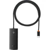 Baseus - Lite - Series HUB-adapter USB Type C - 4x USB 3.0 1m zwart - (WKQX030401)