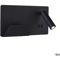 SLV LED Wandlamp | 15W 3000K 490lm 930 | IP20 Zwart | SOMNILA