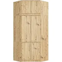 Akord Hoekkledingkast S100 met Opzetstuk / Furniture Factory / Artisan Eik / 100 x 235 x 50 cm