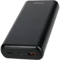 Swissten Powerbank Power Line - 20.000 mAh - USB & USB-C - Geschikt voor o.a. iPhone & Samsung - Zwart