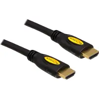 DeLOCK 83738 HDMI-kabel HDMI Aansluitkabel HDMI-A-stekker 1.5 m Zwart Vergulde steekcontacten, 4K UHD, Verdraaid