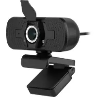 Rebel Full HD 1080p webcam met microfoon, geschikt voor online lessen, videogesprekken en vergaderingen