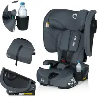 Lionelo Refurbished | i-Size ISOFIX - Inklapbare Peuter Autostoel - Grote Side Protection - 5-punts gordels - TopTether Alarm - 4 Ligstanden - Bekerhouder