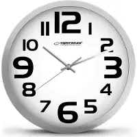 Esperanza EHC013W Wall Clock - Zurich - Black Quartz clock Oval Black, White