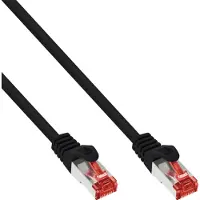 InLine Patchkabel, S/FTP (PiMf), Cat.6, 250 MHz, PVC, CCA, zwart, 10m