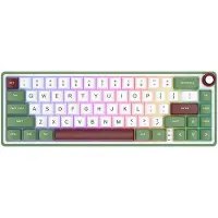 Royal Kludge RKR65 - RGB Mechanisch Gaming Toetsenbord - Foam Touch - Hot Swappable Switch - Green Sand - Chartreuse Switches - Inclusief Stofkap
