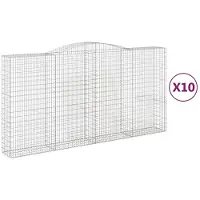 vidaXL Schanskorven 10 st gewelfd 400x50x200/220 cm ijzer