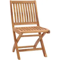 vidaXL Tuinstoelen 2 st inklapbaar massief teakhout