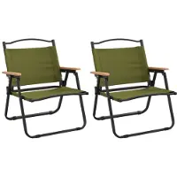 vidaXL Campingstoelen 2 st 54x43x59 cm oxford stof groen