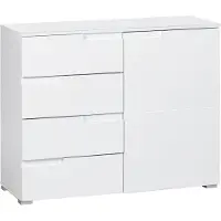 Bega Commode Peso 1 deur 4 lades - wit