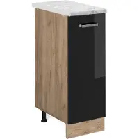 Vicco R-Line Apotheekkast – 30 cm WB Marmer Zwart hoogglans