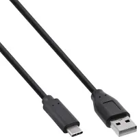InLine USB 2.0-kabel, type C-stekker naar A-stekker, zwart, 5m