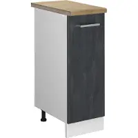Vicco R-Line Apotheekkast – 30 cm WB Eik Zwart beton