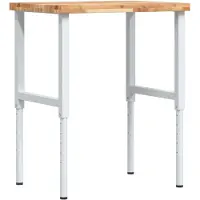 vidaXL Werkbank rechthoekig 80x60x(73-99,5) cm massief acaciahout