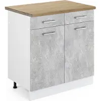 Vicco Keukenonderkast R-Line Beton 80 cm , WB Eik, Model 46455