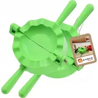 Kadax Ravioliformer, deegzakvorm, pierogi-maker, vorm voor deegzakken en ravioli, knoedeluitstekers, handmatige deegpers, dumplingmaker machine (groen, 2 stuks)