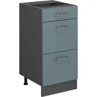 Vicco R-Line Keukenonderkast – 40 cm met laden, zonder werkblad Blauw-grijs