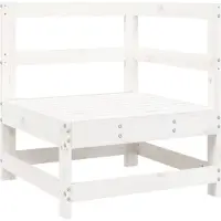 vidaXL Tuinhoekbank massief grenenhout wit