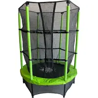 Rijoka Kinder Trampoline Met Veiligheidsnet - Ø140 x 180cm - Indoor & Outdoor Kindertrampoline - Speeltoestel