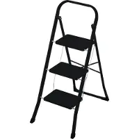 Rijoka Keukentrap Inklapbaar 3 Treden Huishoudtrap Anti Slip Treden